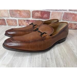 Steve Madden Men's AAHRON Bit Dress Loafers Color Tan Leather Size 14 Brand New